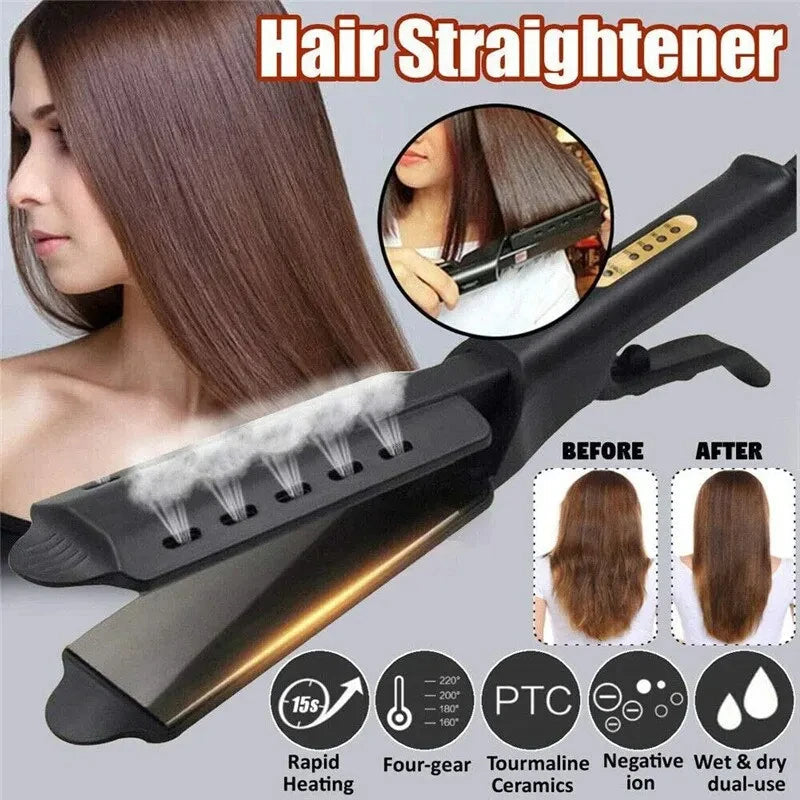 Curling And Straightening Dual Use Hair Straightening Splint Constant Temperature 4 Gears Portable Air Bangs Curling Straightene 