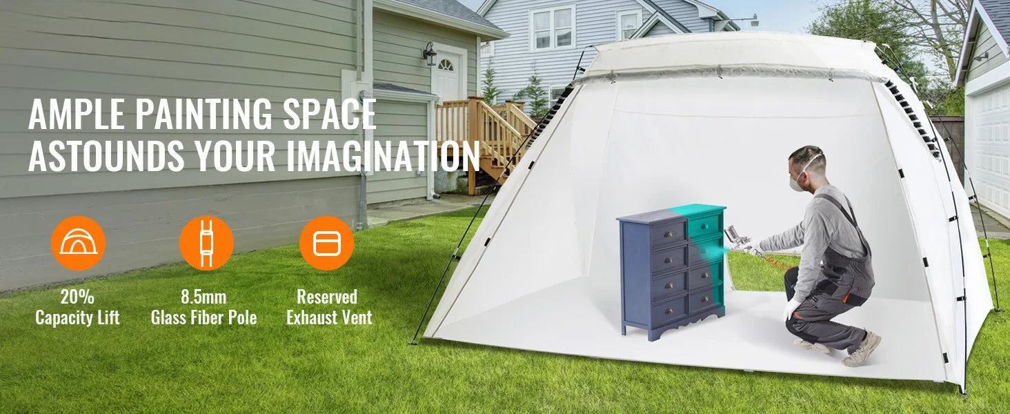 Portable Spray Paint Tent Booth for DIY Furniture & Projects