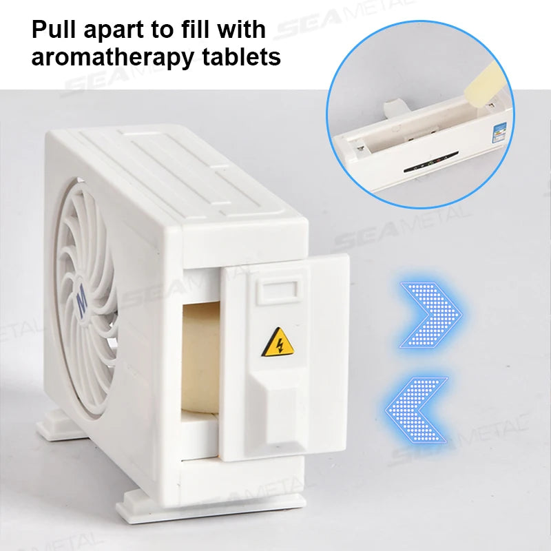 SEAMETAL 2Pcs Car Air Freshener Natural Fragrance Scents Diffuser Funny Ornaments Solar Rotation Air Vent Essential Oil Diffuser