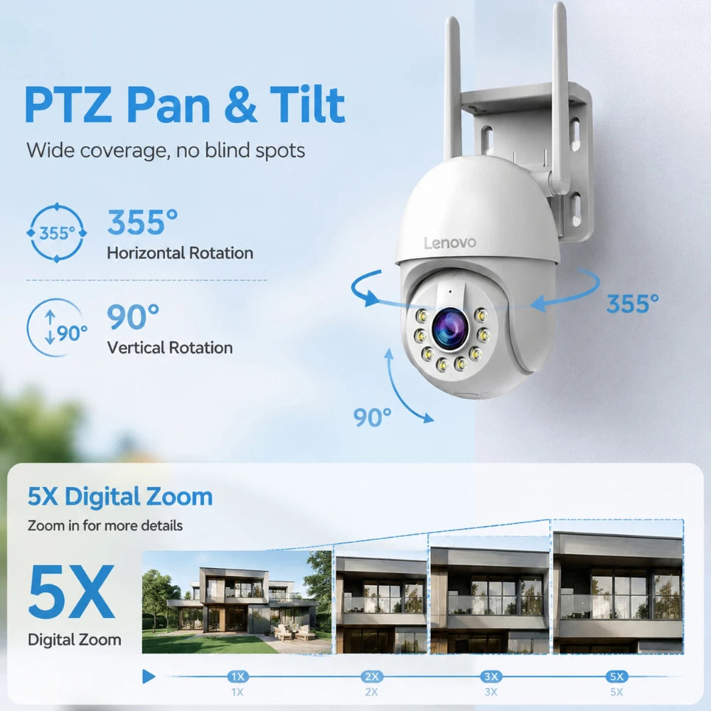 4K PTZ WiFi Outdoor Security Camera with Auto Tracking