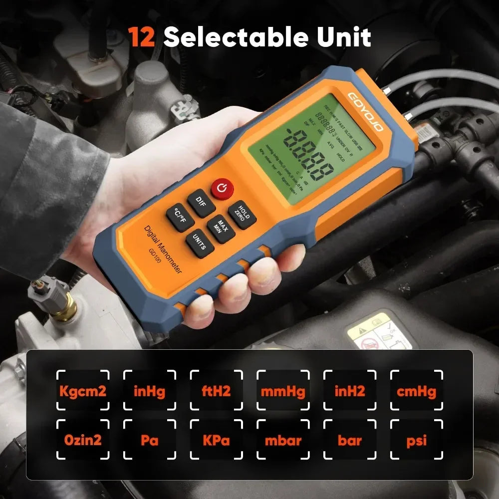 GD100 Digital Differential Pressure Manometer