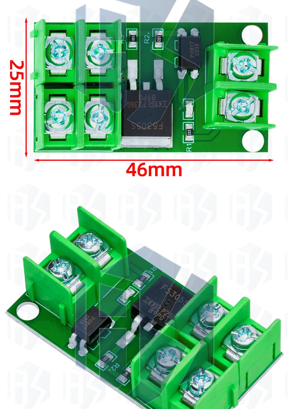 Electronic Control Board - Triggered Switch Module Featuring DC - Controlled MOSFET Optocoupler