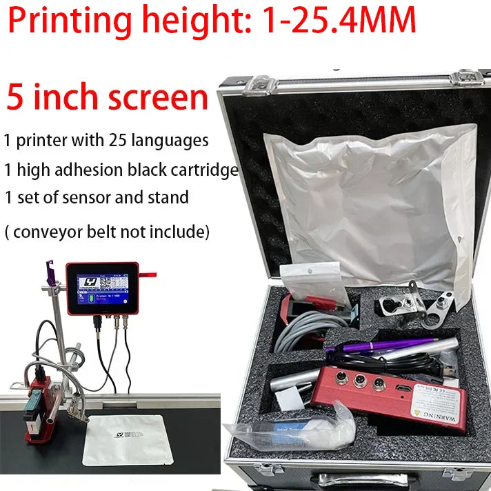 TIJ Inkjet Coding Printer 12.7mm Expiry Date & Batch Printer