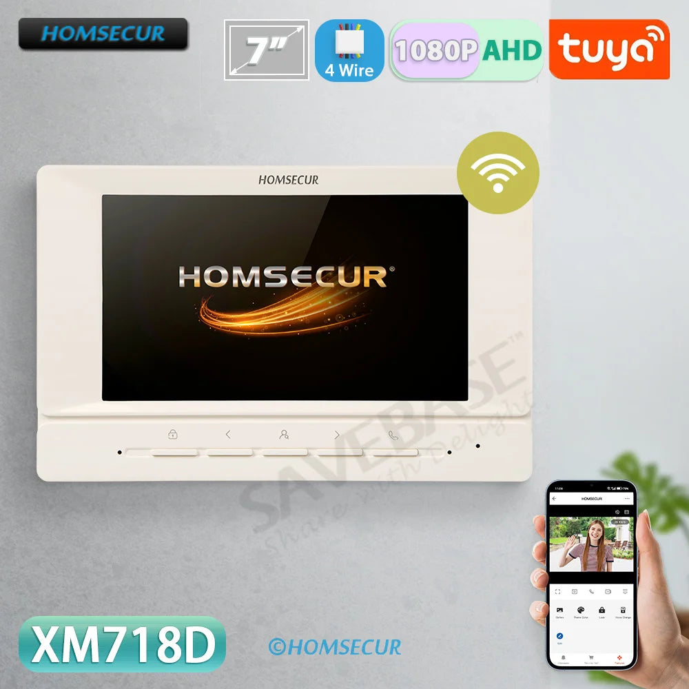 Monitor interior inteligente Tuya WIFI de 7"/10" LCD, para sistema de 4 hilos HD 1080P, manos libres, teléfono de puerta intercom, timbre de casa