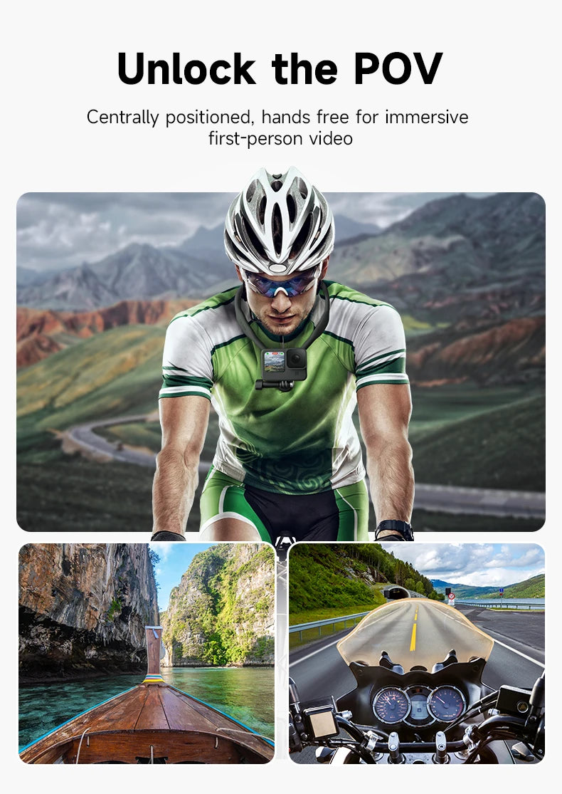 TELESIN Boyun Tutucu Göğüs Montajı Aksiyon Kameraları için