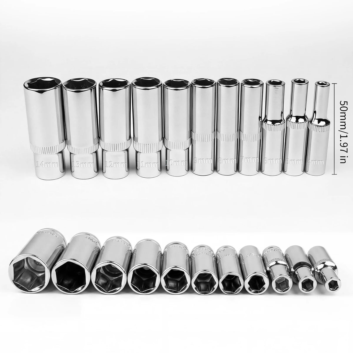 Eleven-Piece Quarter-Inch Deep Socket Set