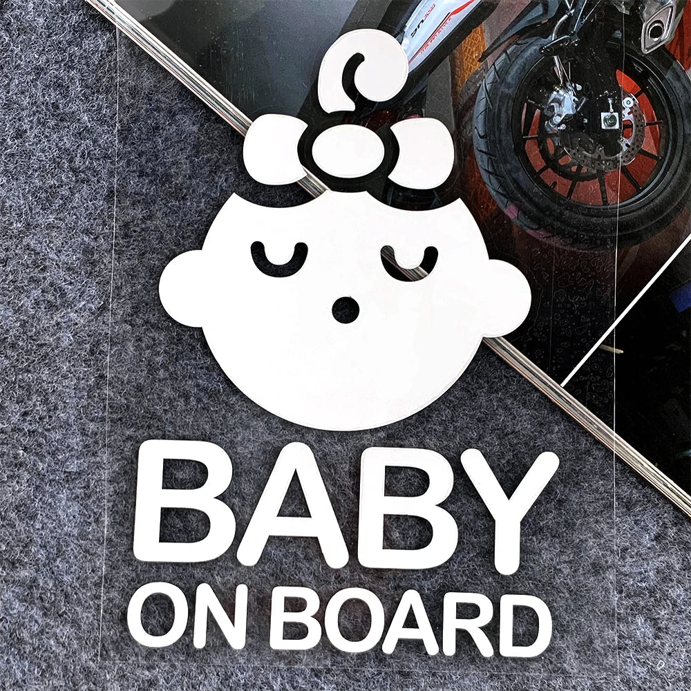 Αυτοκόλλητο Baby in Car με αντανακλαστικό ή ουράνιο τόξο – Σχέδια επιλογών