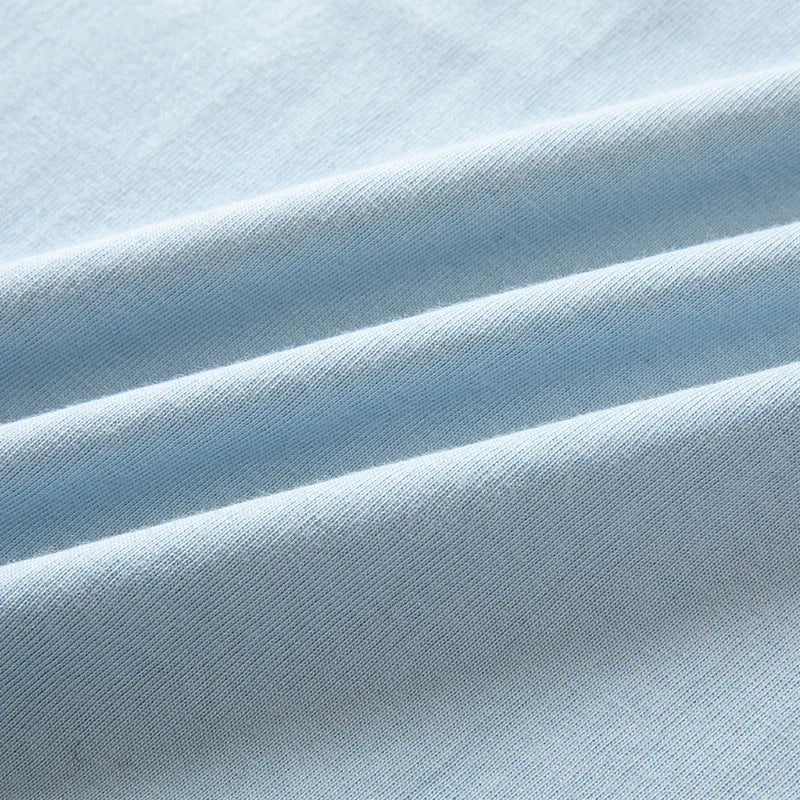 230g Men's Oversized Thick Round Neck T-shirt Summer Short Sleeved T-shirt Pure Cotton Solid Color Top Casual Versatile T-shirt 