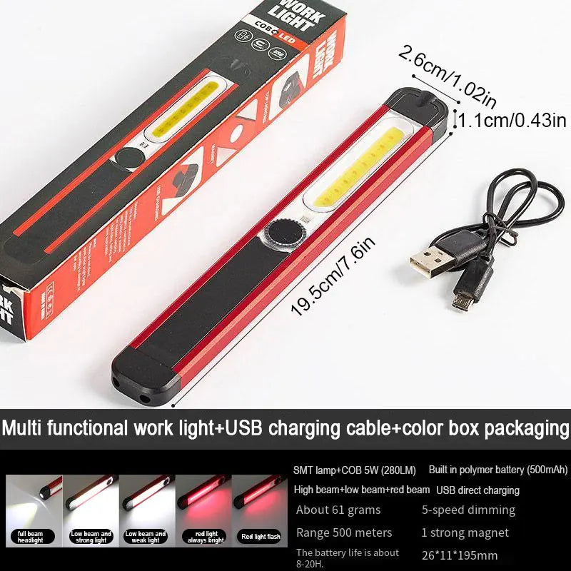Rechargeable Work Light with Magnet and Hook