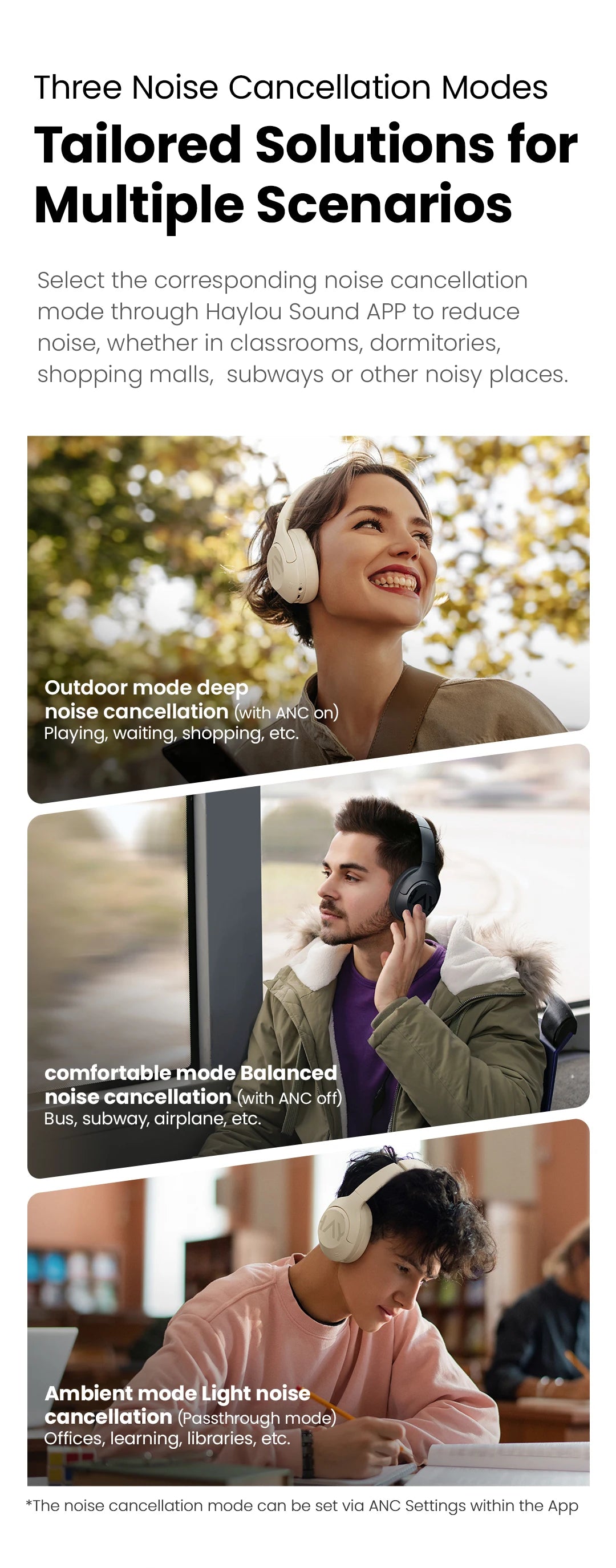 Haylou S30 Wireless Bluetooth ANC Headphones