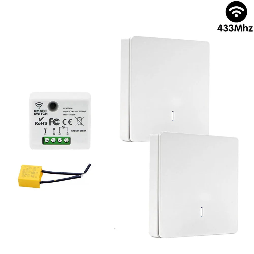 Módulo de interruptor de luz RF, opções de embalagem de 1/2 canais