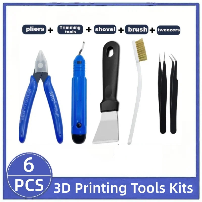 6-Piece 3D Print Cleanup Tool Kit