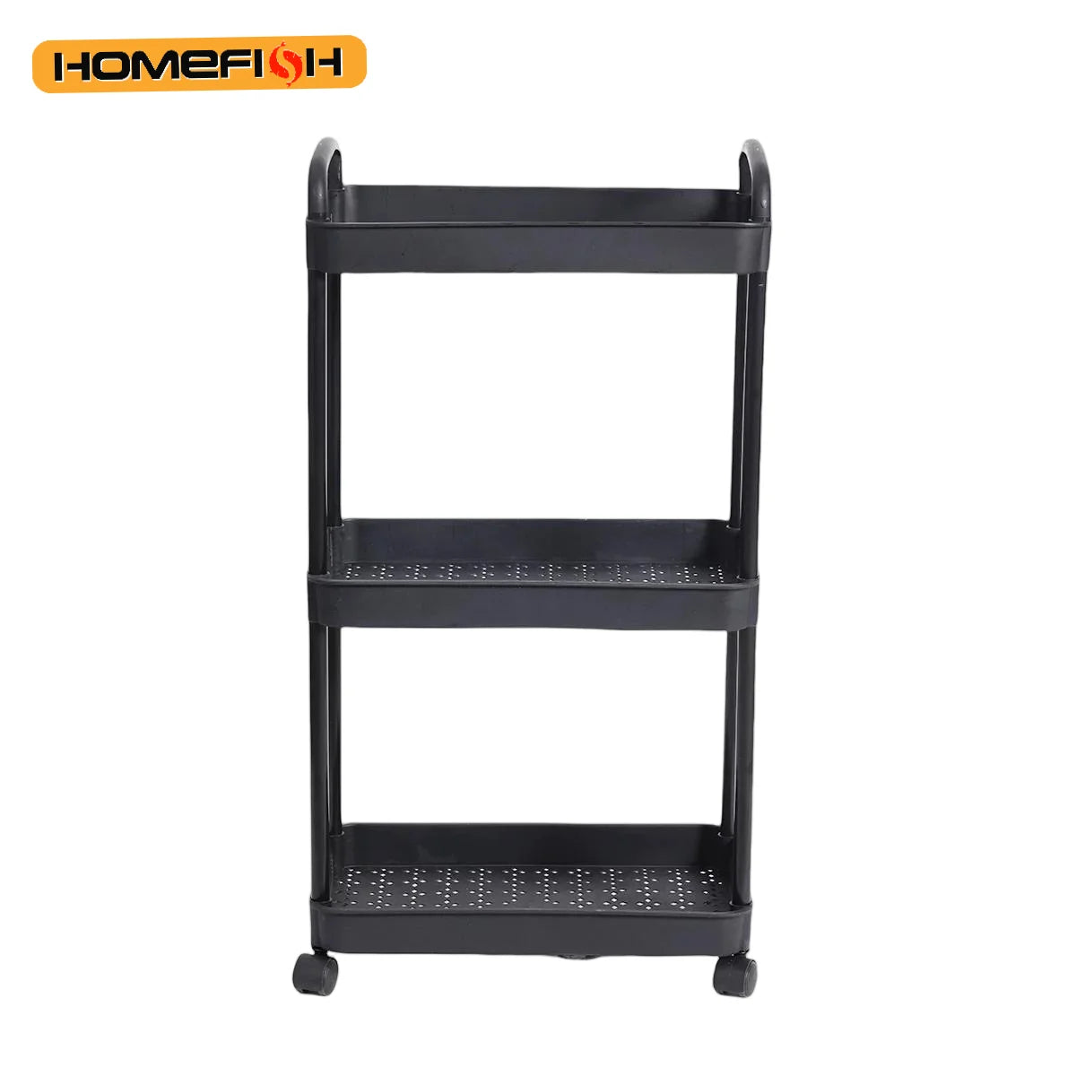 3-Tier Rolling Storage Cart, White