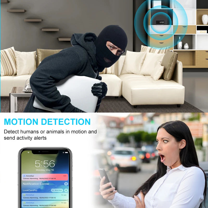 Full HD 1080P WiFi Wireless Remote Camera Night Vision Motion Detection Alert Surveillance Home Office Security 