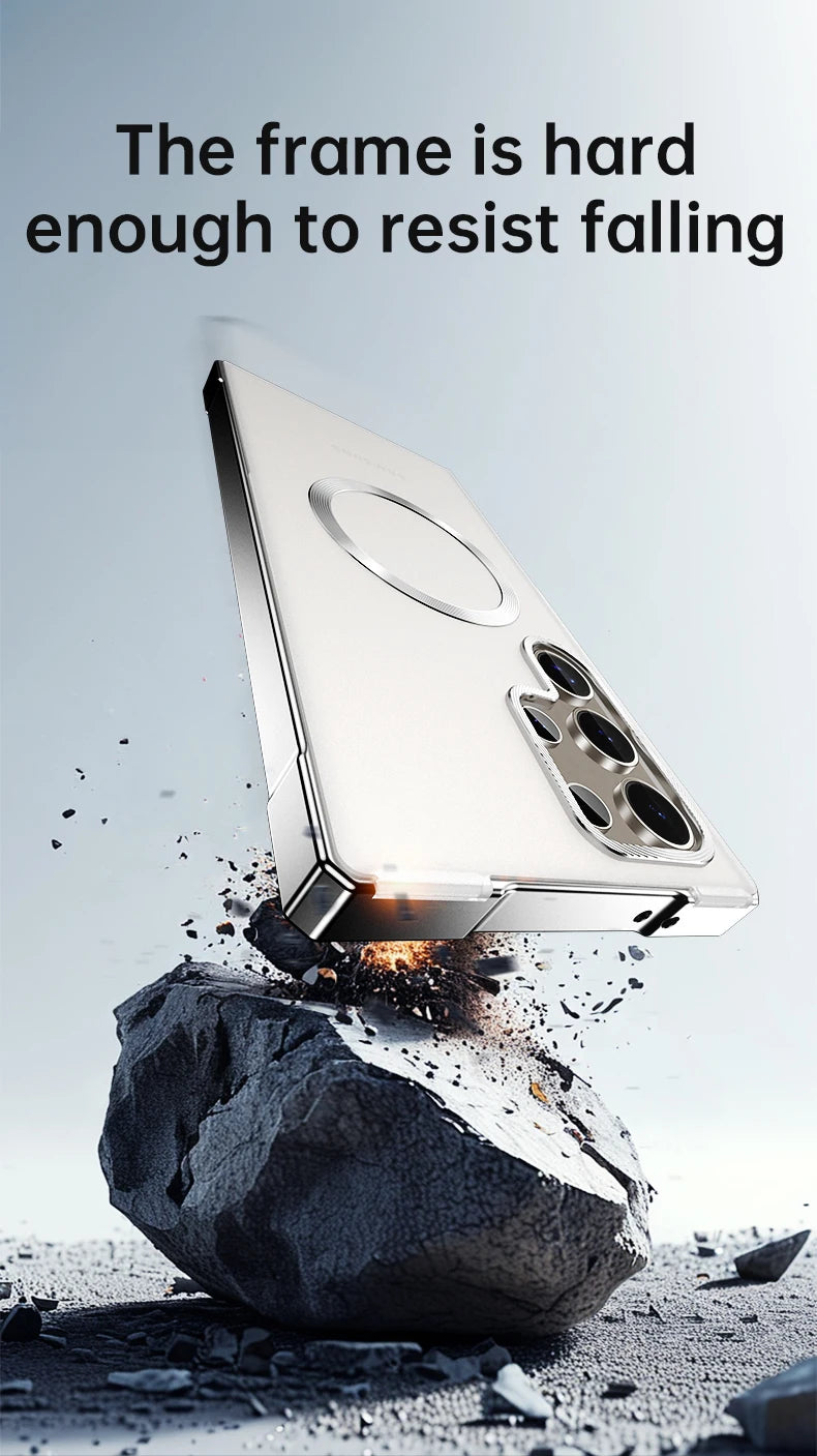 Aluminium Metall Magnetfodral för Samsung Galaxy S25 Ultra & S24 Ultra