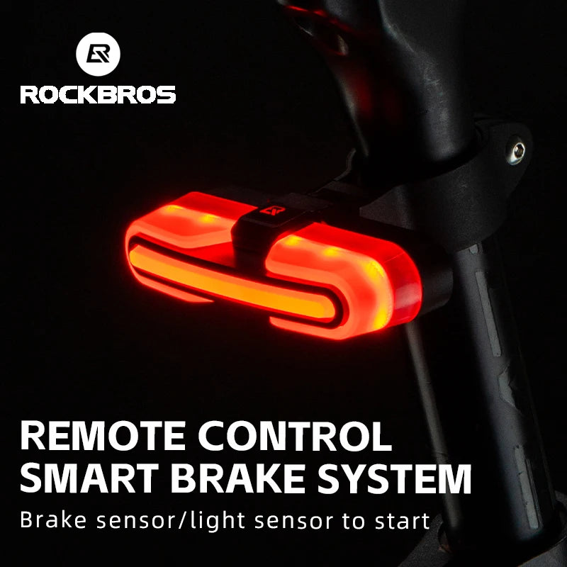Smart Bicycle Tail Light with Brake Sensor, USB-C, IPX6 Waterproof