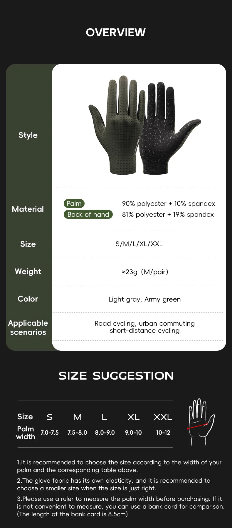 Breathable Touch Screen Cycling Gloves for Men and Women