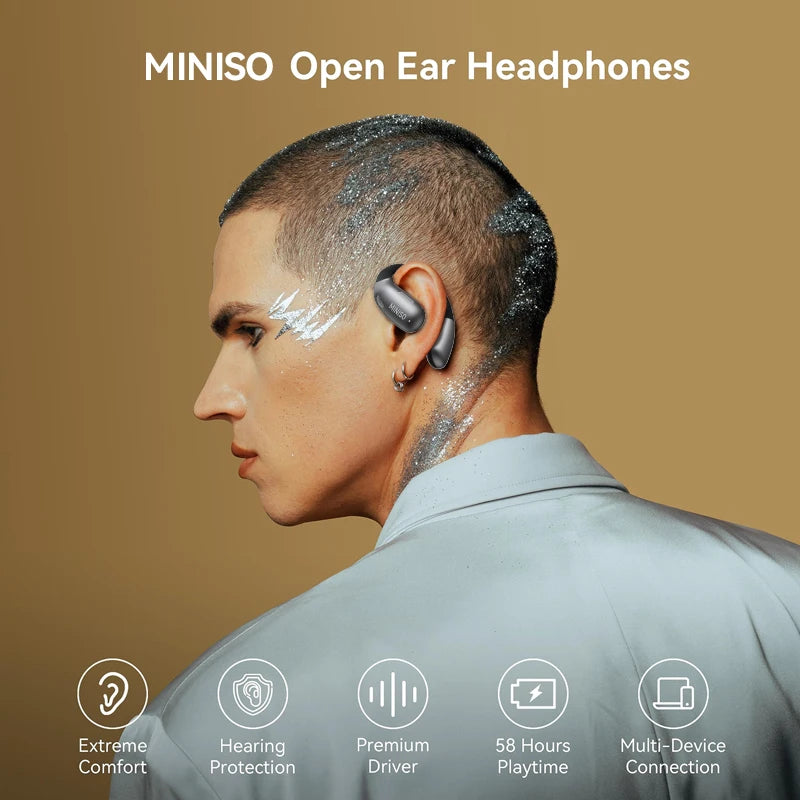 [AI Translator Earphone]MINISO X28 Wireless Headphones Bluetooth 5.4 HiFi IPX5 Waterproof Sports Bass Powerful 16H Battery Life 