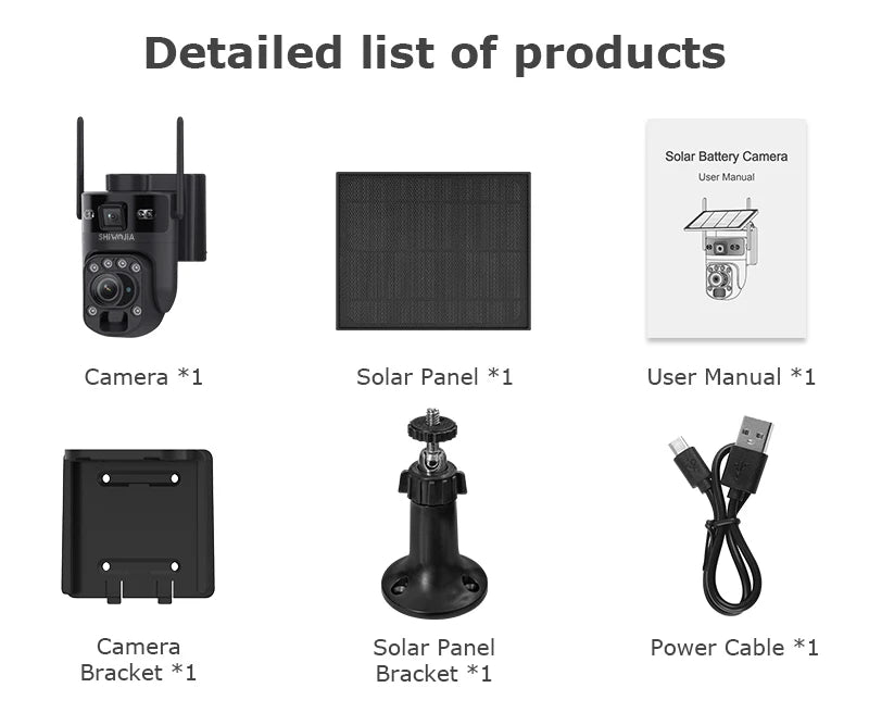 6K 12MP 4G/WiFi Solar Battery Security Camera 60X Zoom PTZ Outdoor