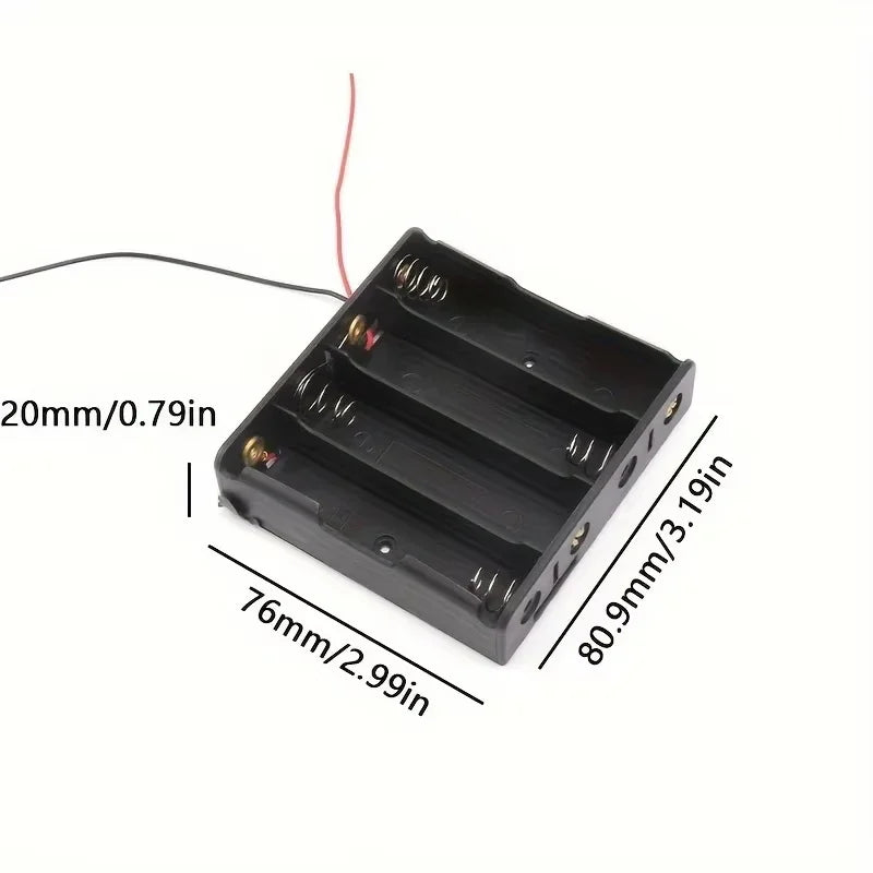 Four Wired Battery Holders for Electronics Projects