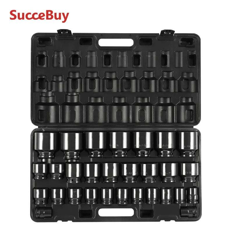 3/4 Inch Drive Impact Socket Set – 29 Piece 6-Point Heavy Duty Kit