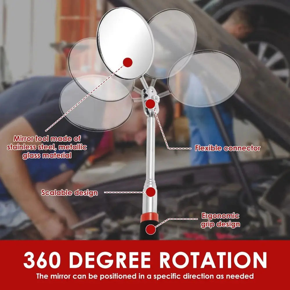 Telescopic Inspection Mirror - Shape and Pack Options