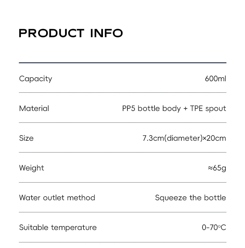 600ML Cycling Water Bottle Squeeze Sports Cup for Bike & Outdoor Use
