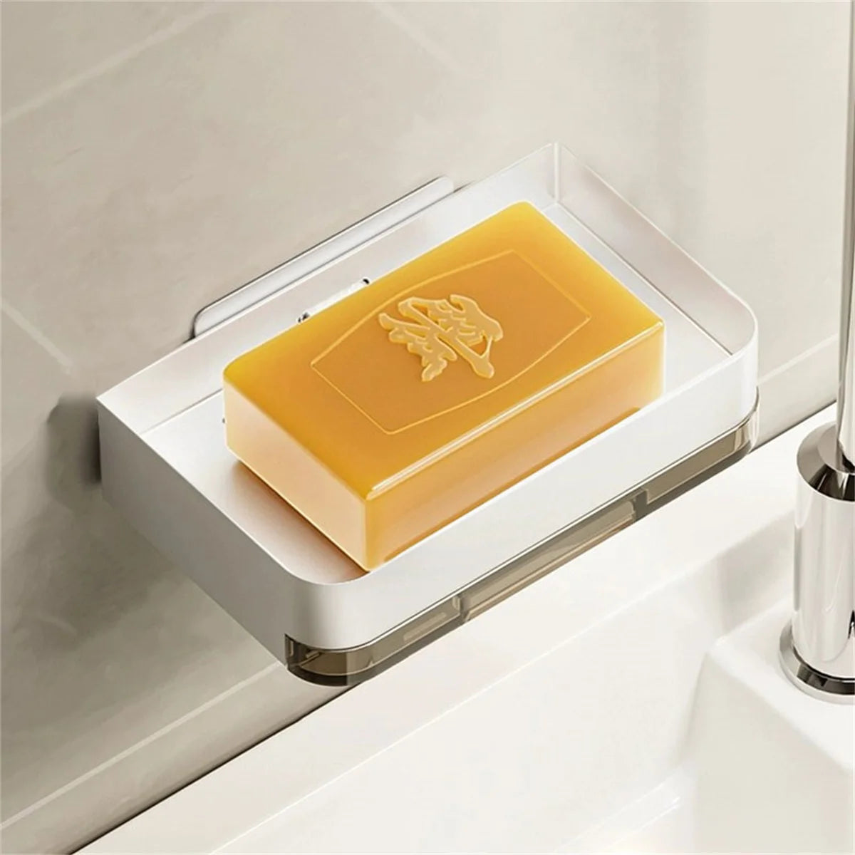 Aluminum Alloy Soap Holder Bathroom Soap Dish With Drain Water Wall Mounted Soap Box Bathroom Accessories 