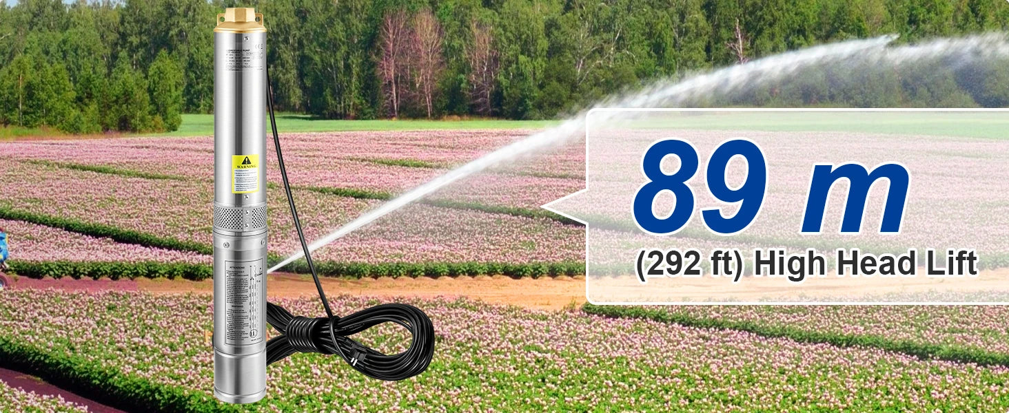 Deep Well Submersible Pump Stainless Steel High Head