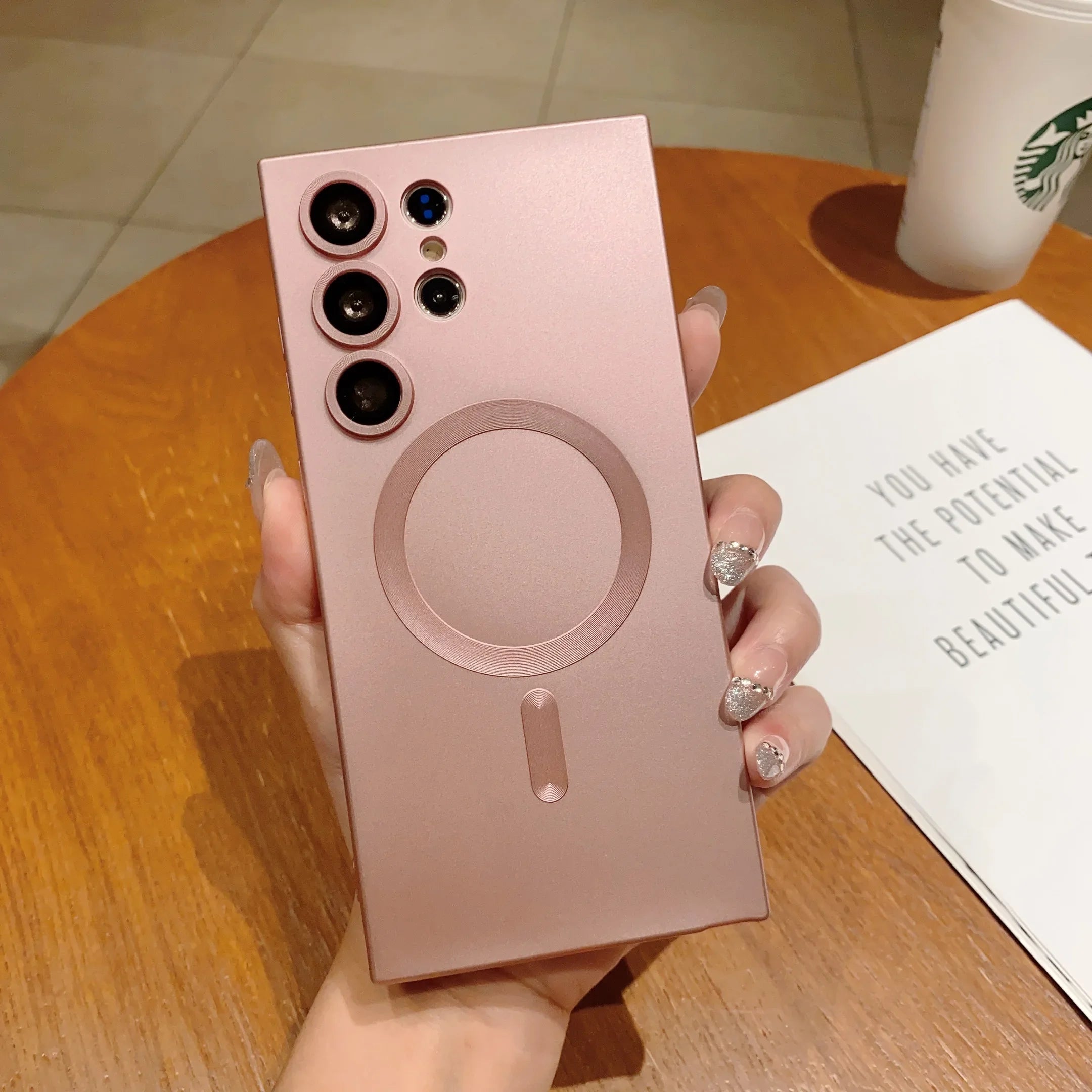 Lyxigt MagSafe magnetiskt fodral för Samsung Galaxy