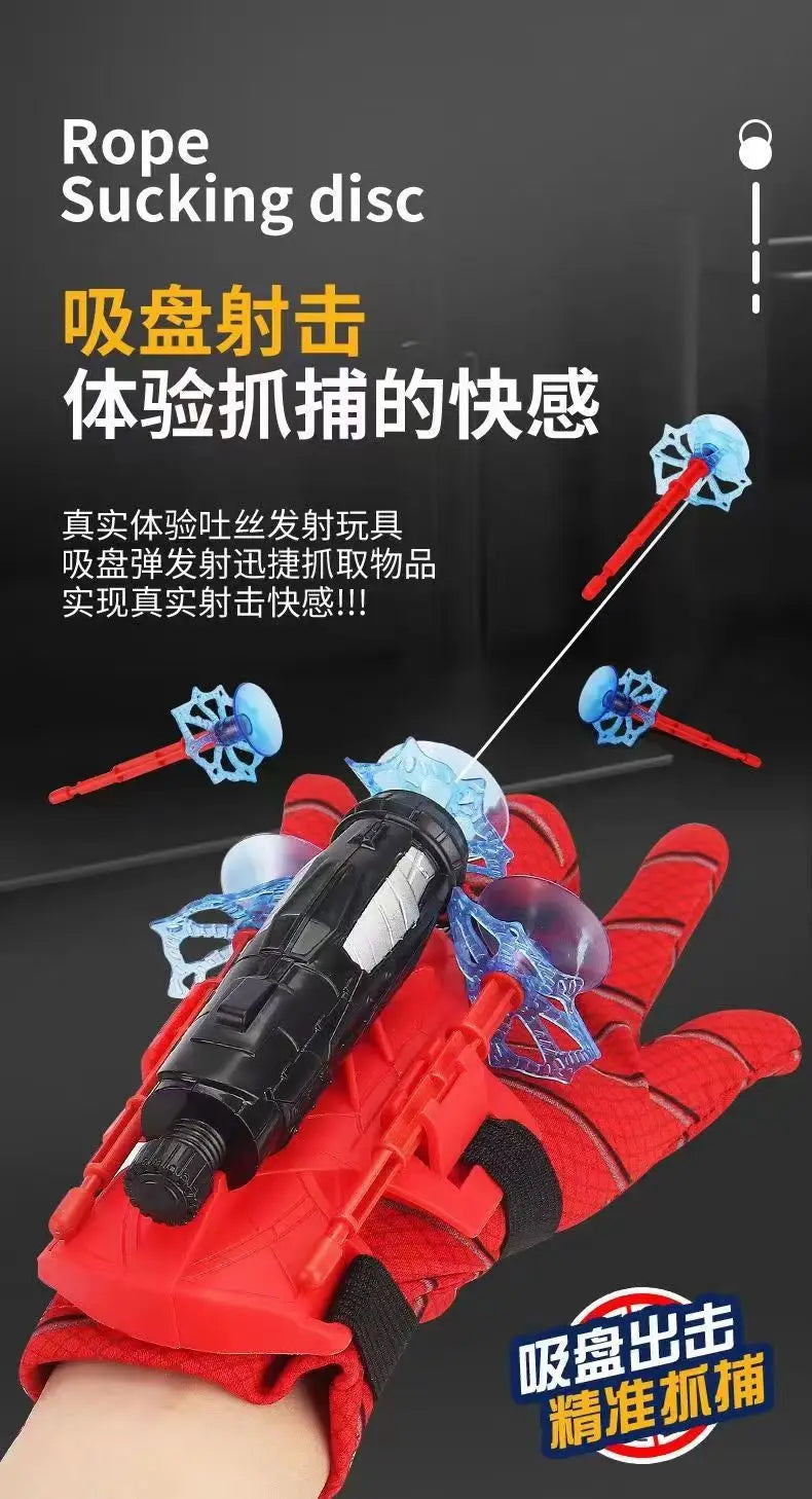 Disney SpiderMan Hero Launcher Rotating Spider-Man Launcher Soft Bullet Gun Suction Cup Ejection Toy Children's Birthday Gift 