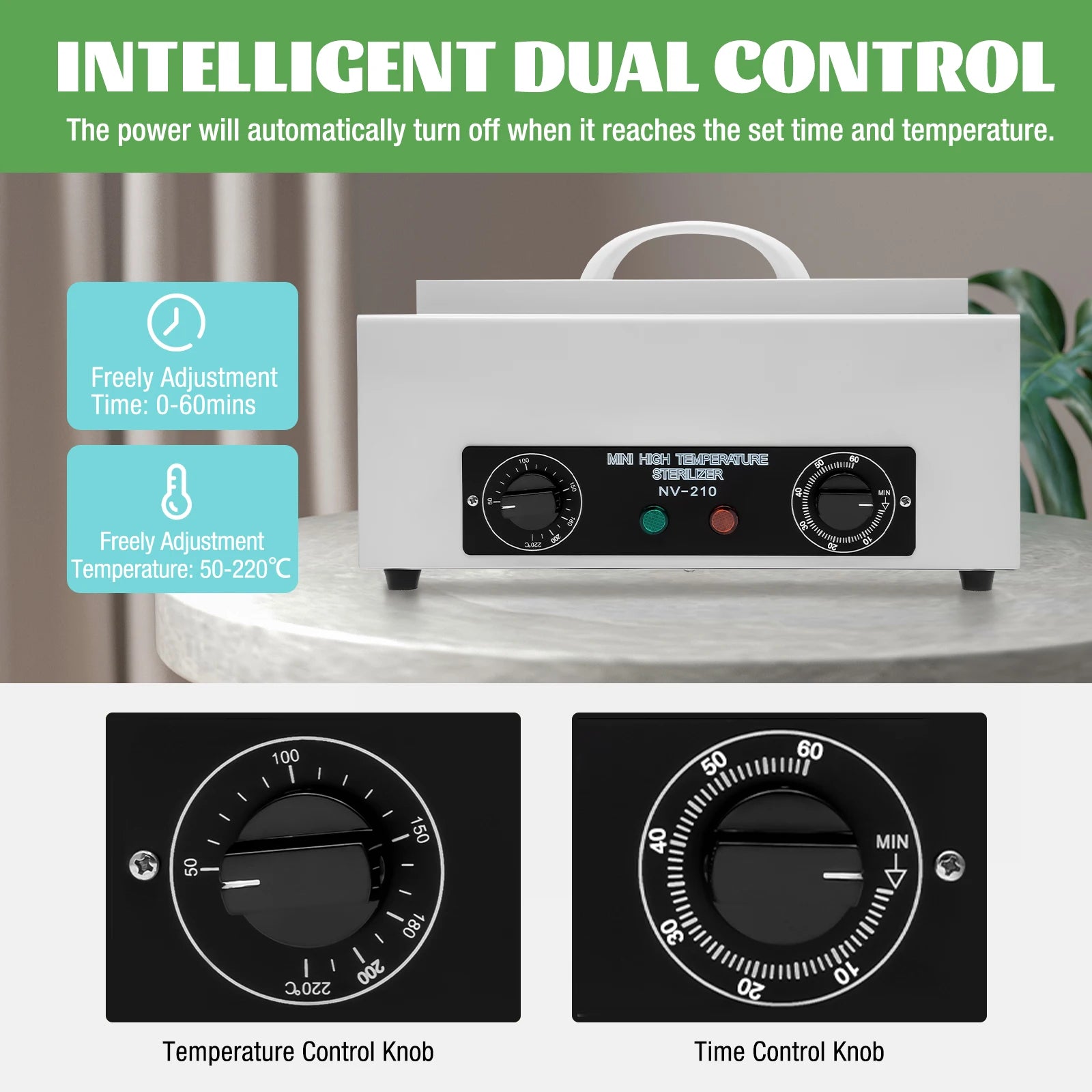 Tırnak ve Metal Aletler için Kuru Isı Sterilizatörü