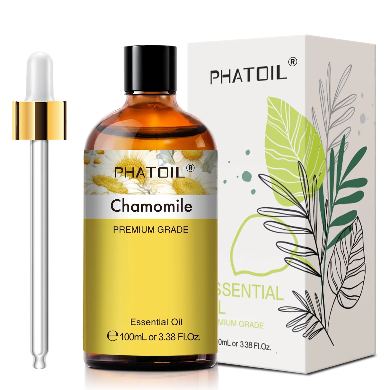 PHATOIL 100ml Eucalyptus Essential Oil For Skin Lavender Vanilla Jasmine Lemon Bergamot Aroma Oil for Aromatherapy Candle Making 