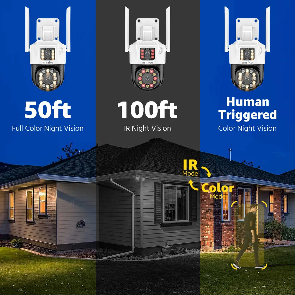 ANNKE 6MP Dual-Lens Outdoor WiFi PT Security Camera