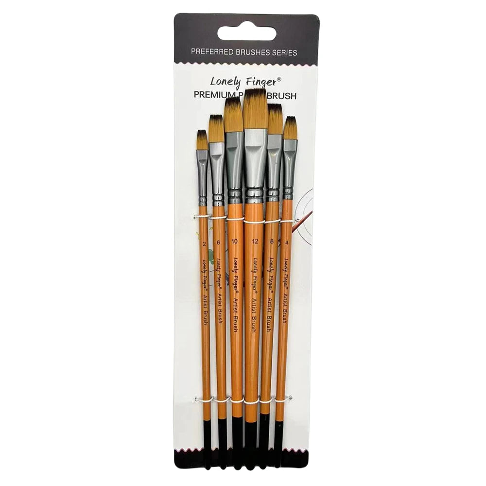 6-Piece Artist Paint Brushes Set