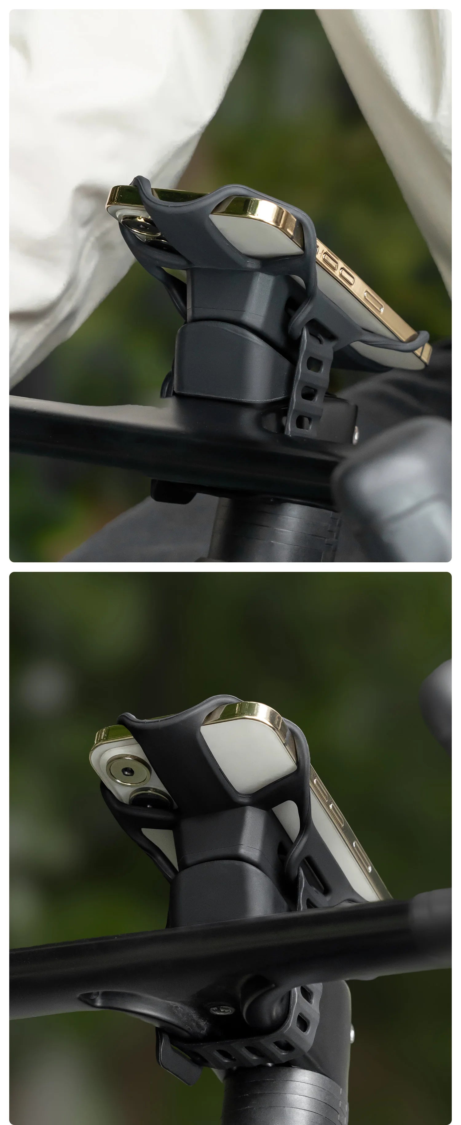 Bicycle Phone Mount Silicone Quick Release Handlebar Holder