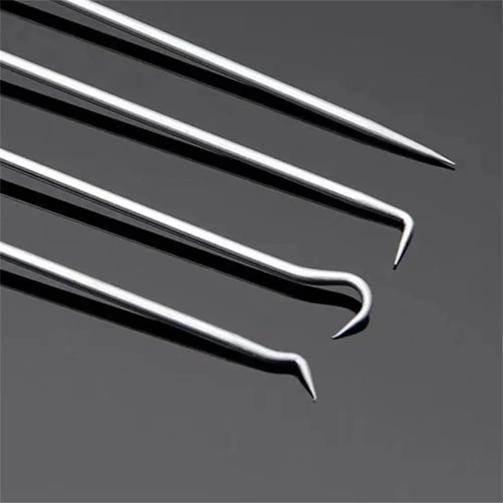 Ensemble de tournevis d’huile automobile avec joint torique O-Ring Joint d’étanchéité Garniture Tire-Pull Prise crochets outils Étanchéité Outils de réparation 16 cm 4 pcs