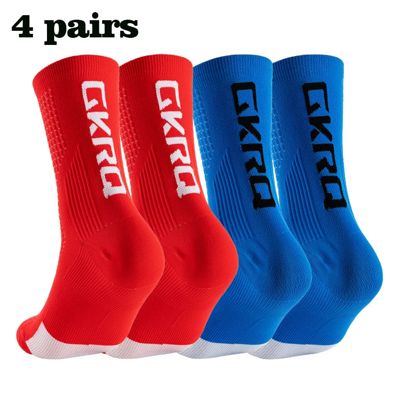 Meias de ciclismo GKRQ, conjunto de 4 pares, tamanhos M ou L
