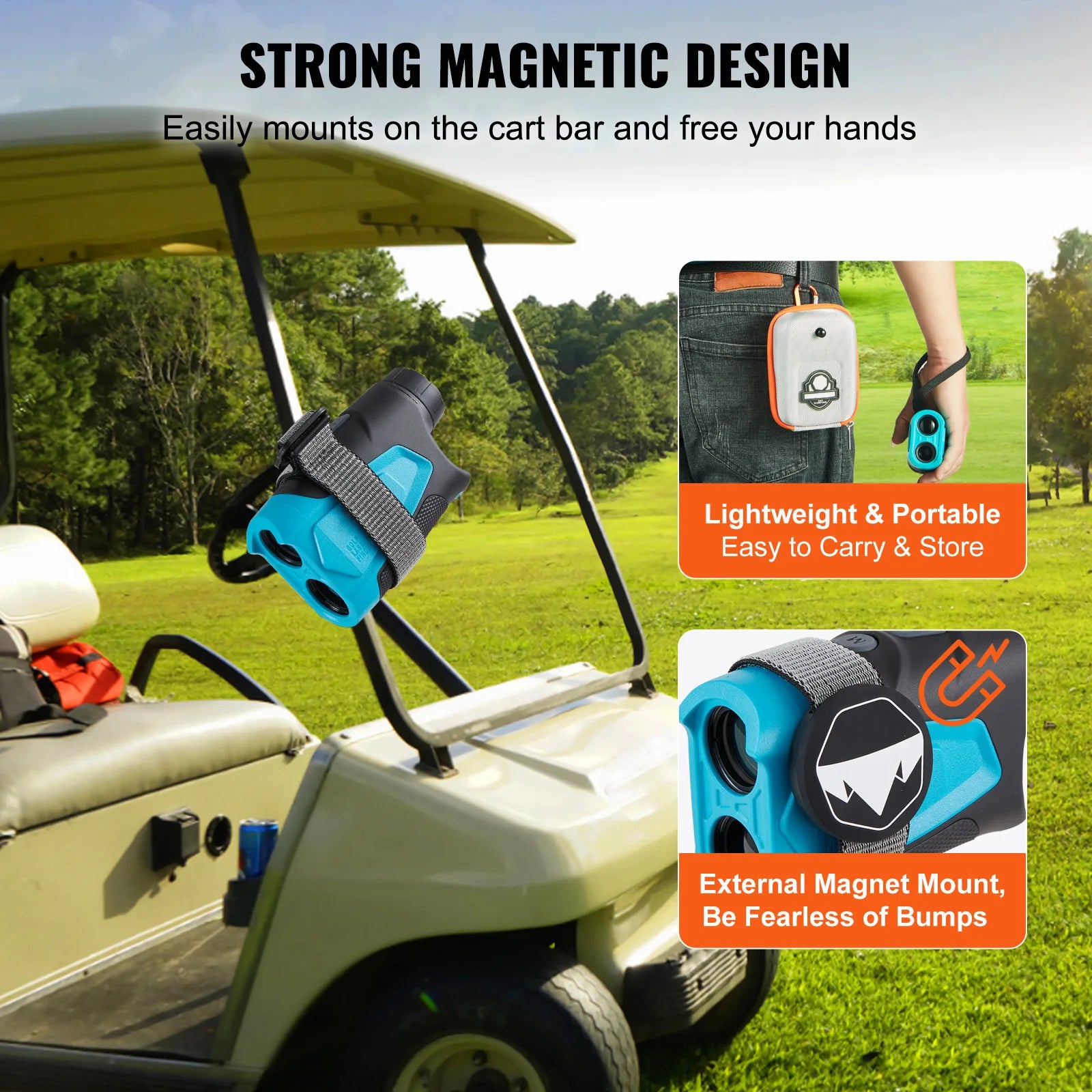 Laser Golf Rangefinder 1300 Yards with Slope & Flag Lock