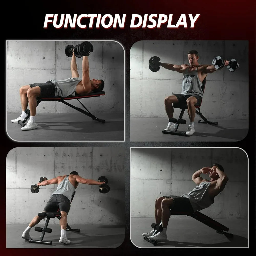 Adjustable Weight Bench for Full Body Home Gym Training