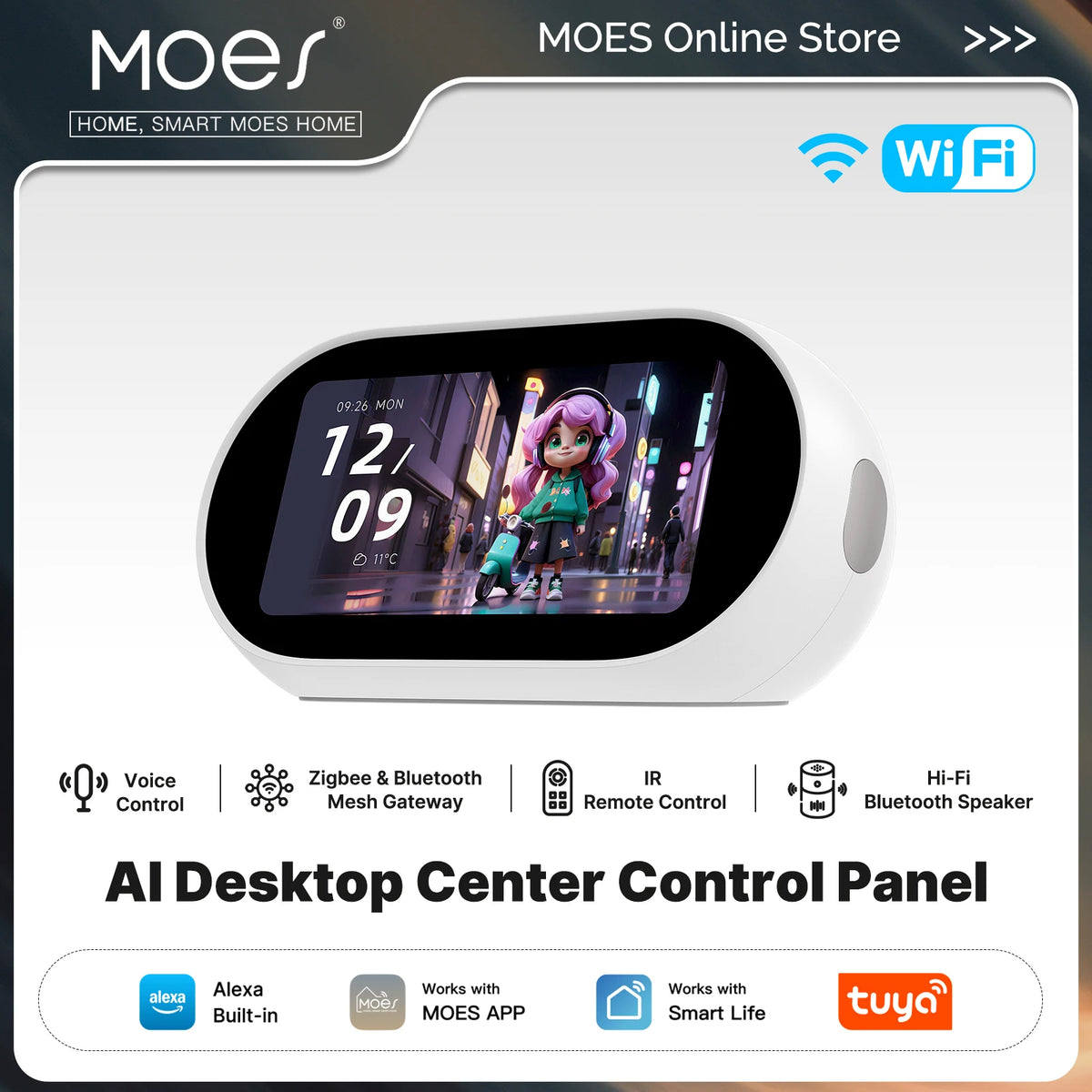 Chytrý desktoppanel s Zigbee, IR, Bluetooth Mesh