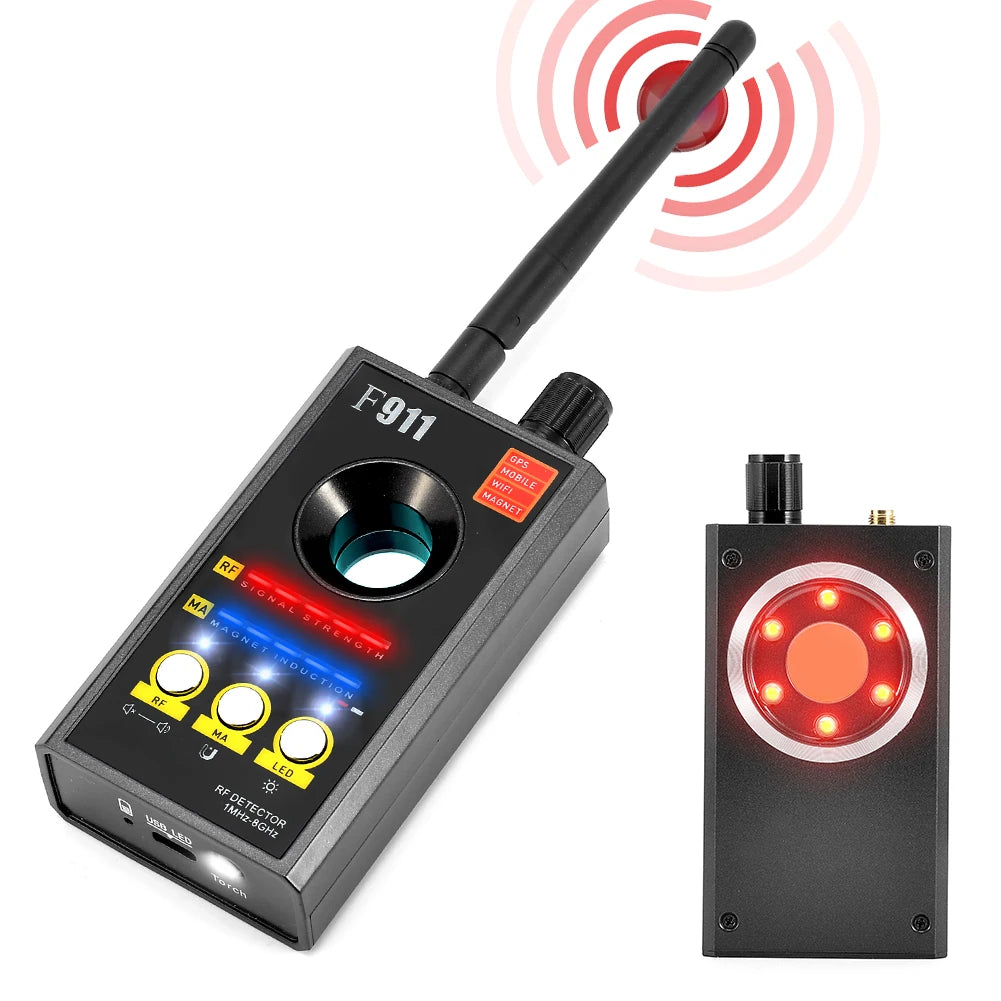 F911 Hidden Camera Detectors, Spy Detector, Bug and GPS Detector, Security Camera Finder, Infrared Scanner