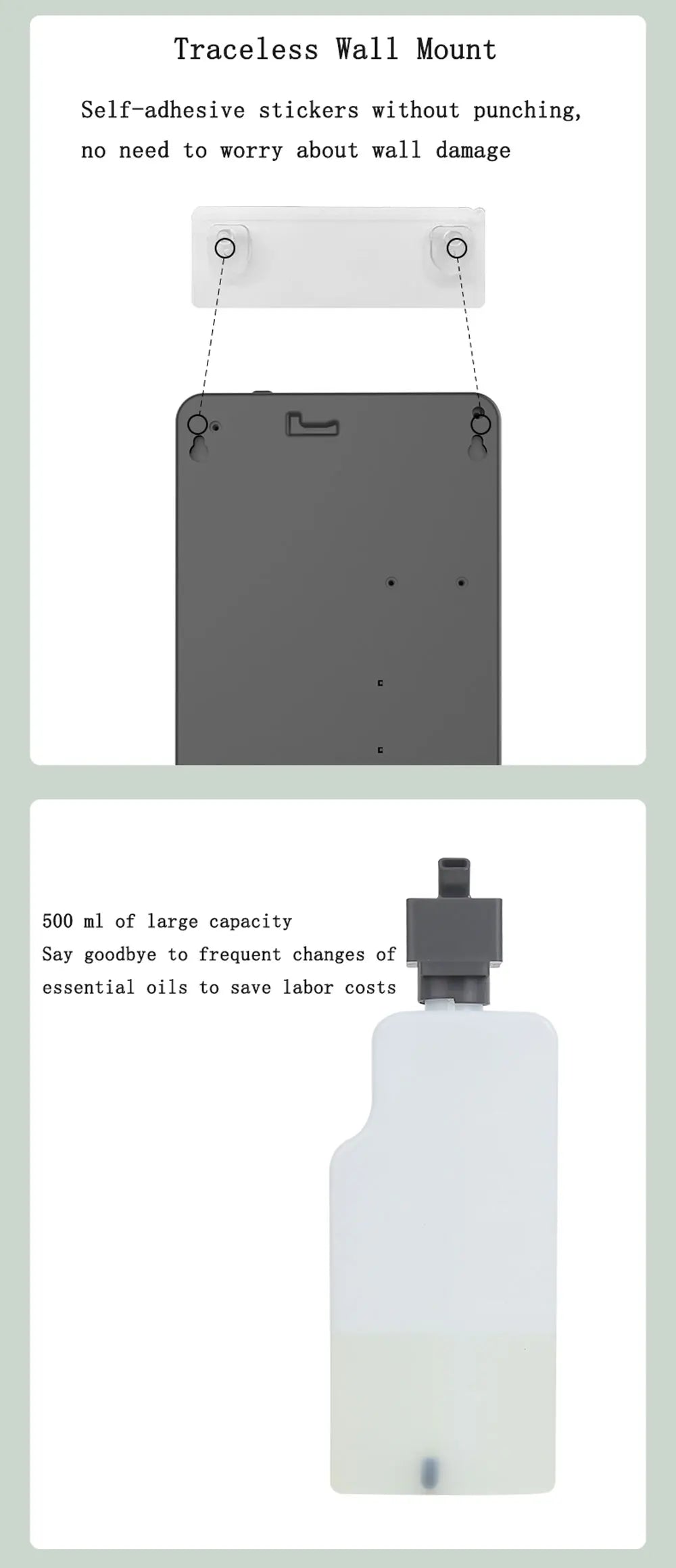 500ML Smart Waterless Essential Oil Diffuser with Bluetooth Control