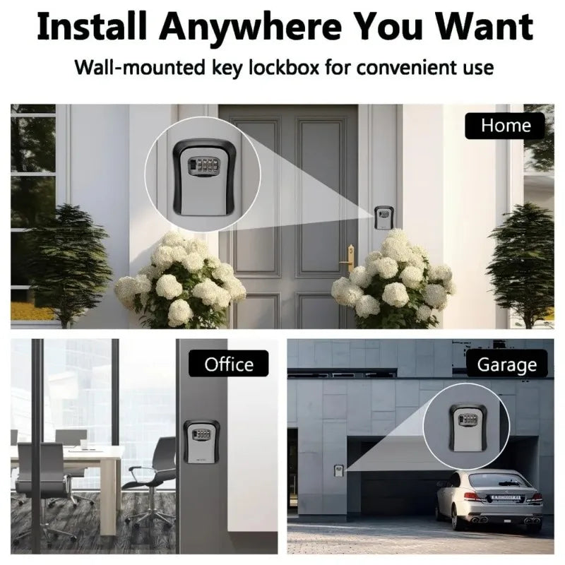 Wall-Mounted Combination Key Storage Box