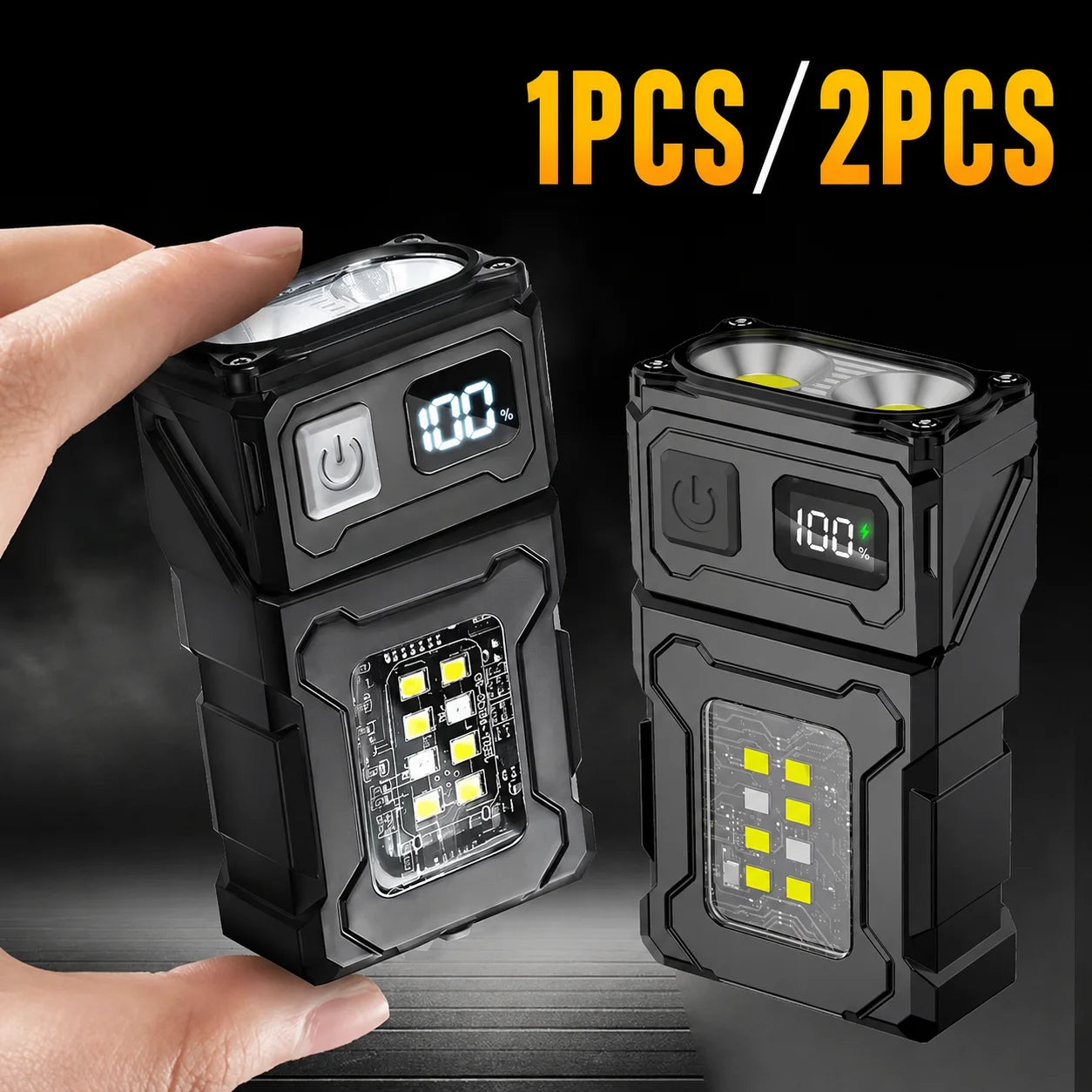 Portable Multifunctional USB Rechargeable LED Flashlight
