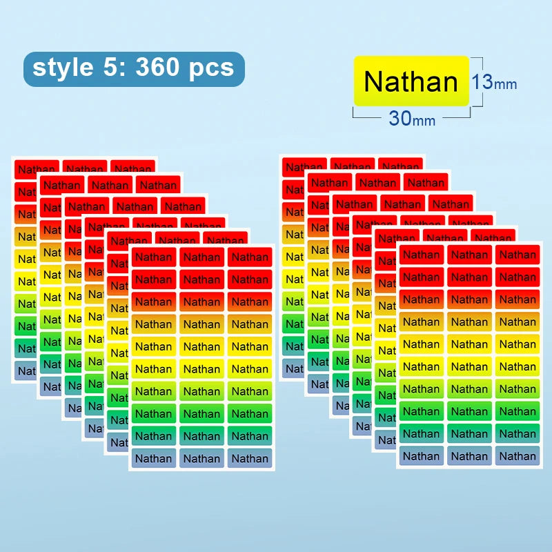 Personalized Name Labels – Style and Pack Options