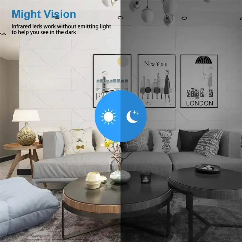 Mini 1080P WiFi bezpečnostná kamera s nočným videním a detekciou pohybu