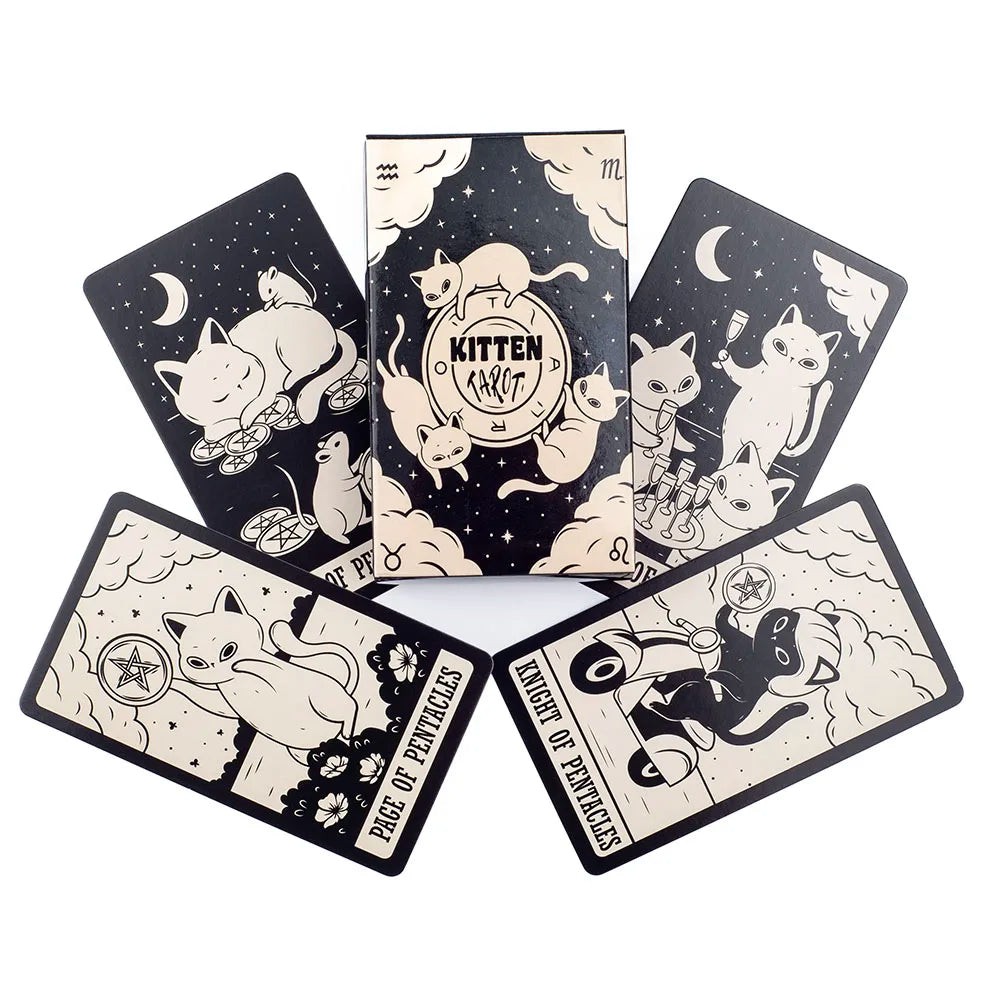 78 Card Deck Kitten Tarot Oracle Card Fate Divination Leisure Entertainment Family gatherings Tarot Card Game 