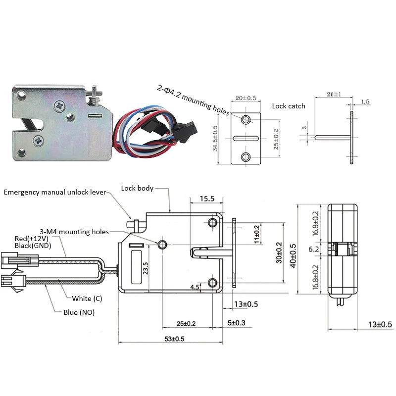 XM-7147 Electric Cabinet Solenoid Lock
