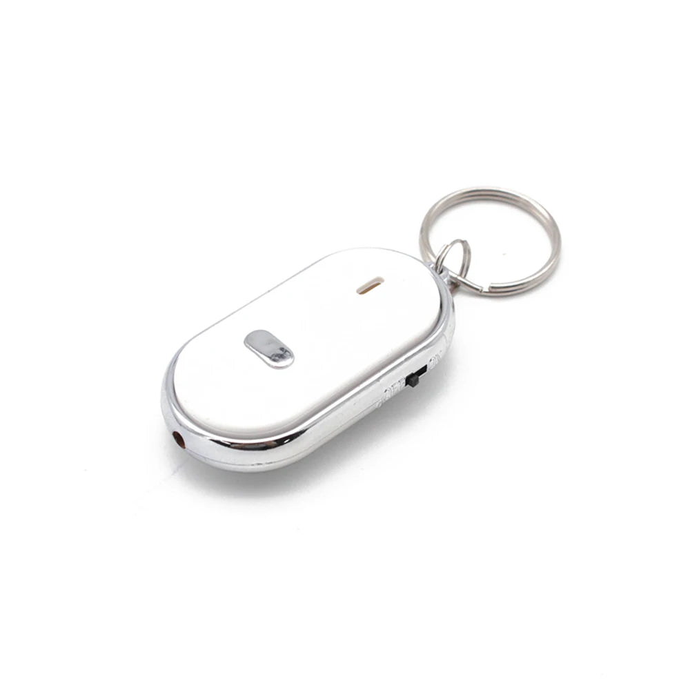 Anti-Lost Key Finder Keychain Flashing Beeping Alarm Key Locator Sound Control Smart Finder With LED Whistle Women's Men's Gift 